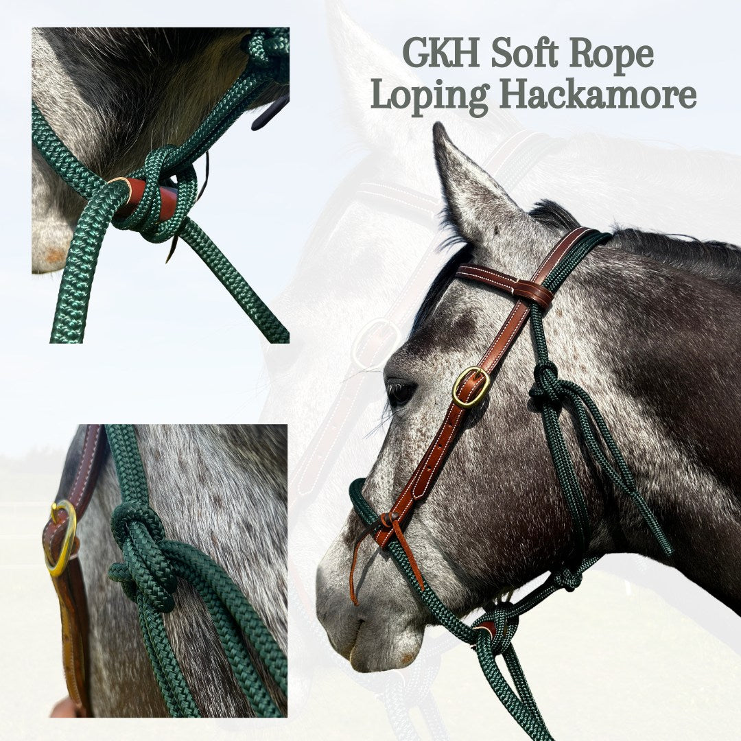 Hard Rope Hackamore GKH Soft Rope Loping Hackamore – GK Horsemanship Equipment